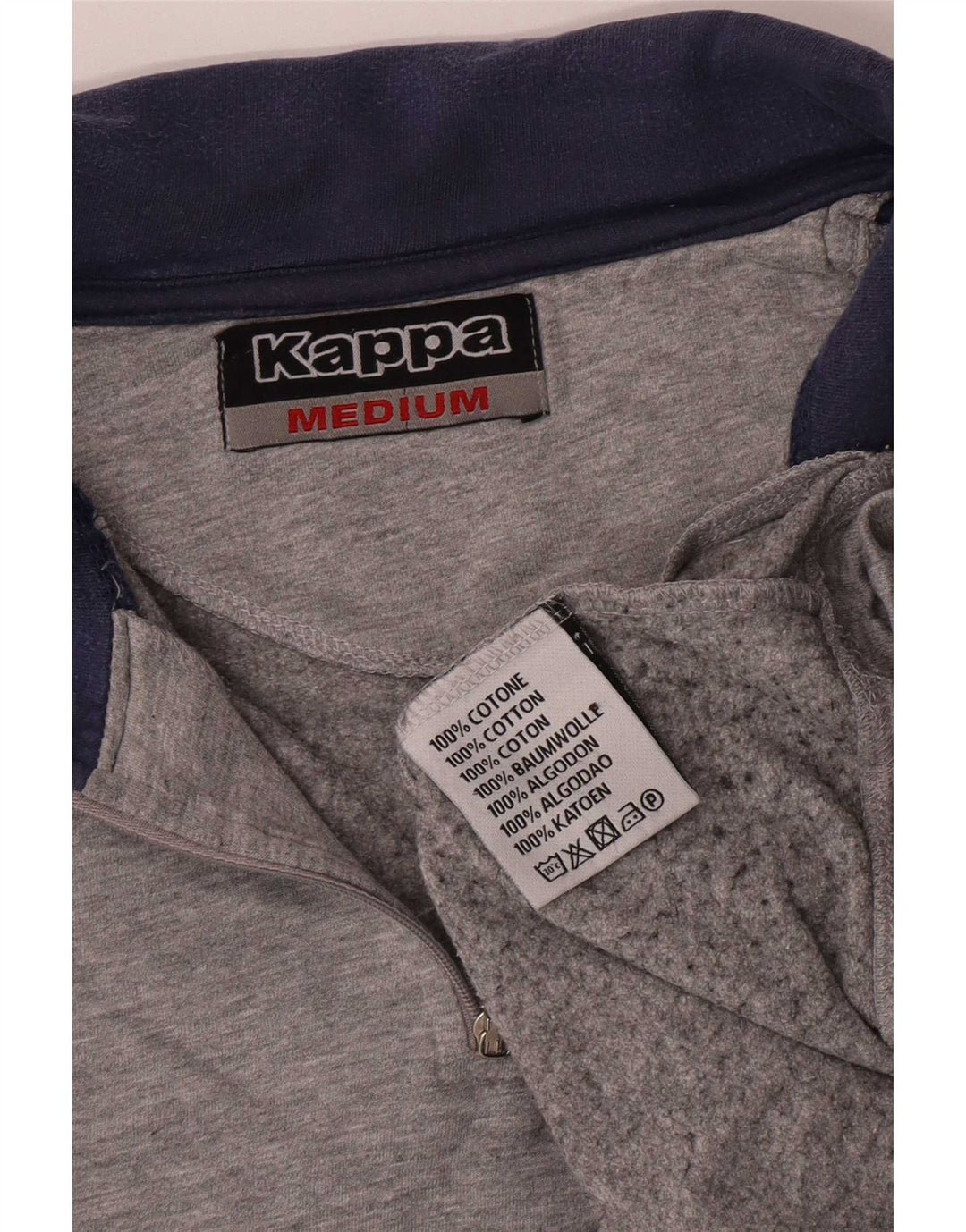 Kappa Sweat-shirt graphique pour femme UK 14 Gris moyen Colourblock