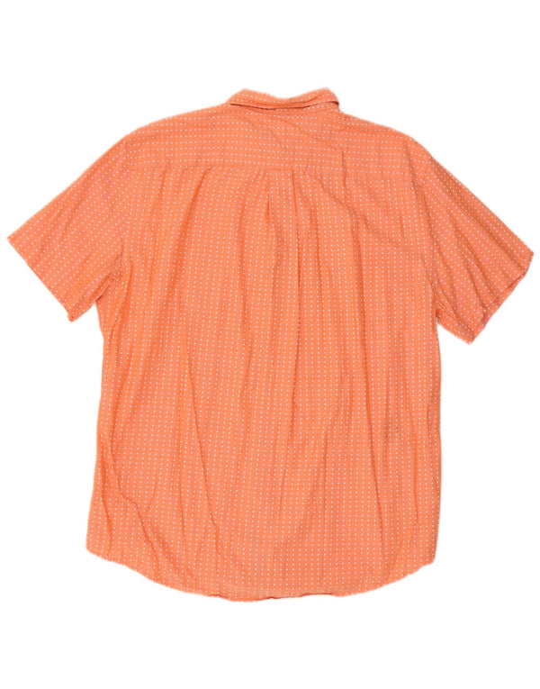Tommy Hilfiger Chemise à manches courtes pour homme, coupe classique, grand, orange à pois