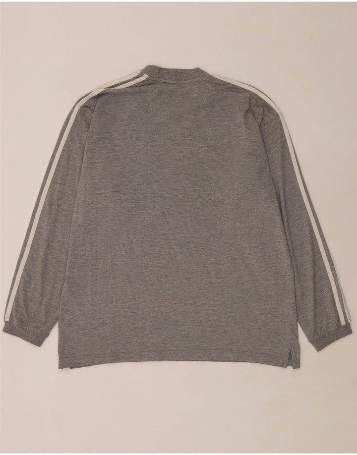 Adidas Haut à manches longues pour homme UK 38/40 Gris moyen chiné en coton
