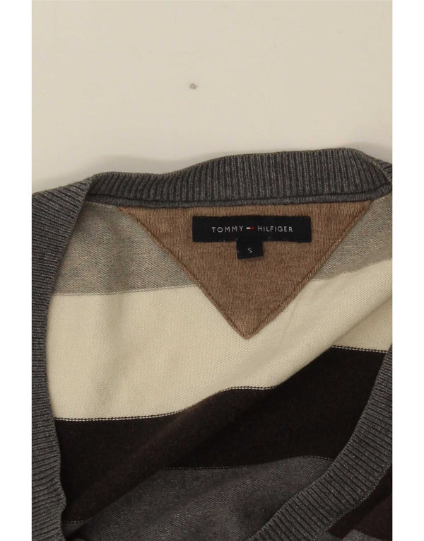 Tommy Hilfiger Pull col V pour femme UK 10 Small Multicolore