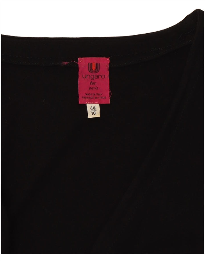 Ungaro Robe moulante pour femme UK 10 Small Noir