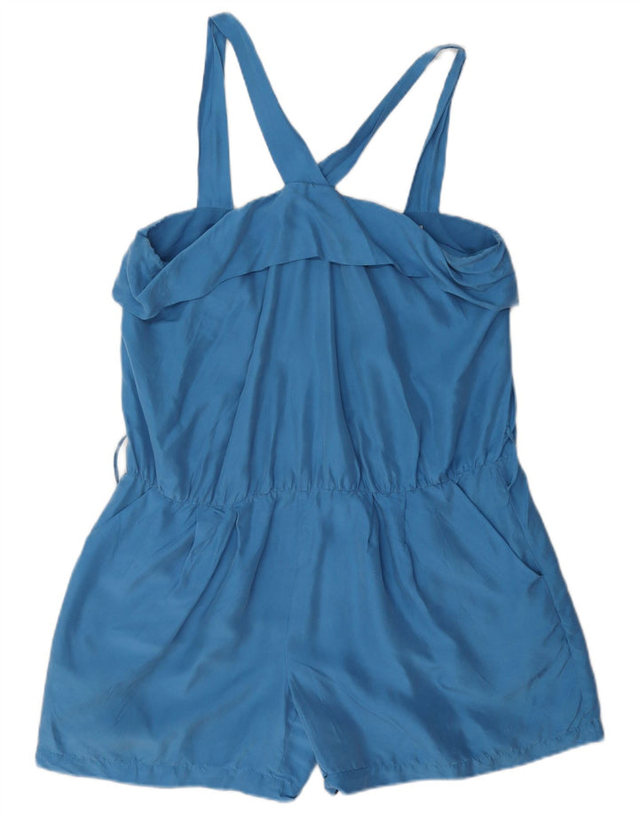 Reiss Combishort Femme UK 12 Bleu Moyen Soie