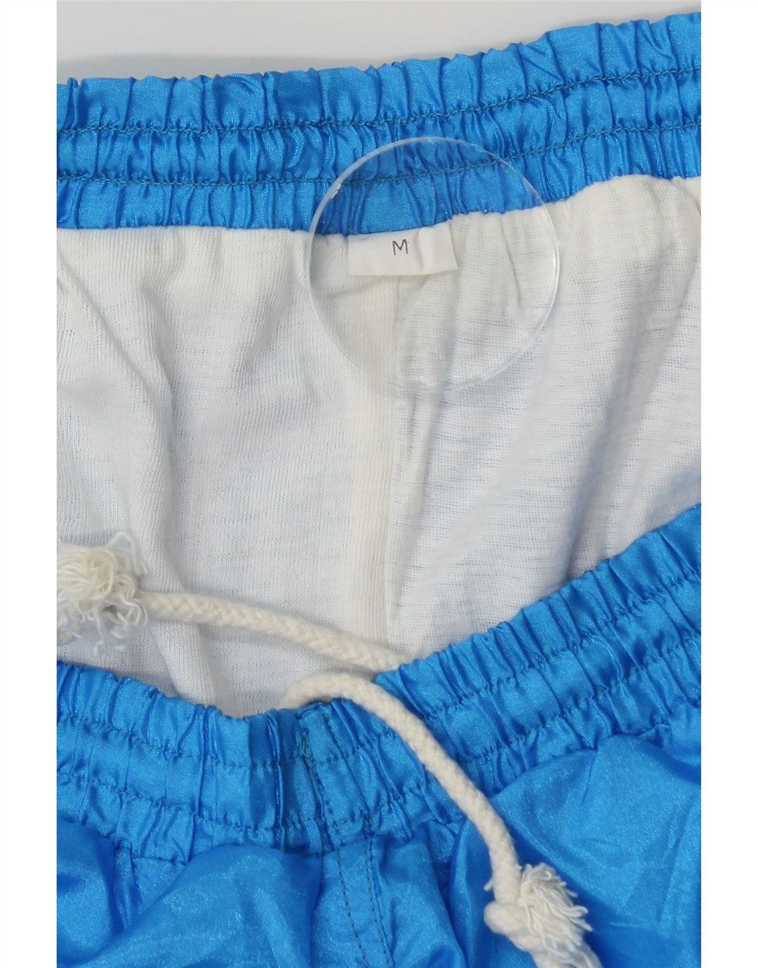 vintage Mens Survêtement Pantalon Joggers Bleu Moyen Colourblock Polyamide
