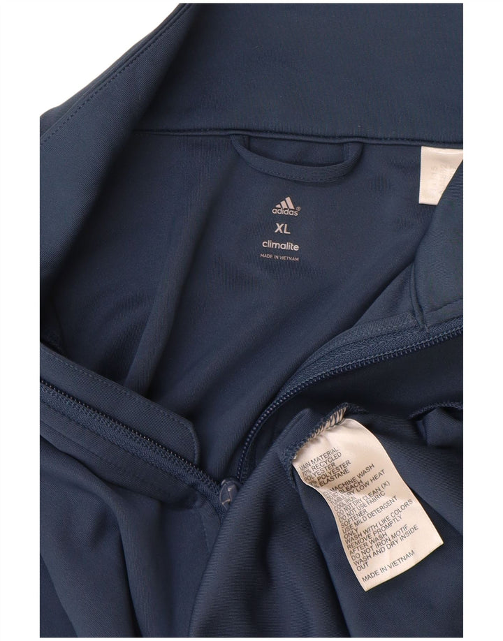 Adidas Climalite Survêtement Top Veste UK 18 XL Bleu Marine Polyester