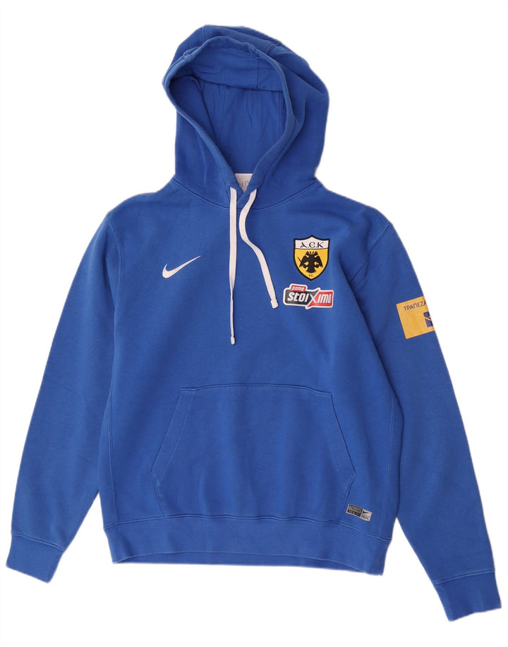 Nike Pull à capuche graphique en coton bleu moyen pour homme