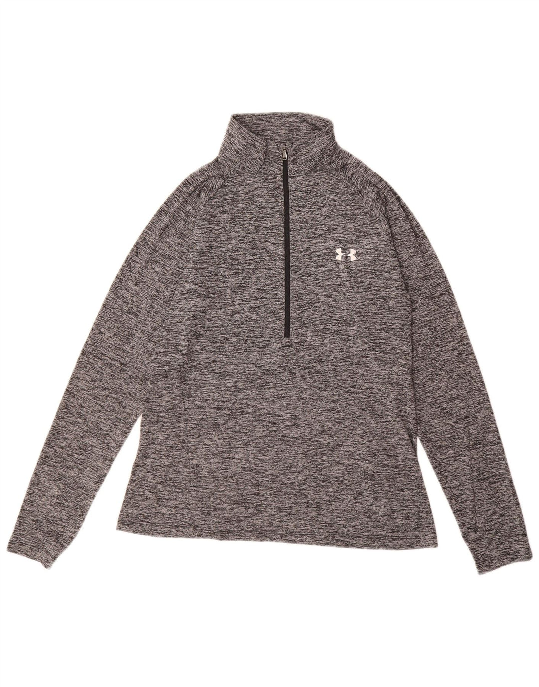 Under Armour Heat Gear Haut à manches longues pour femme UK 14 Large Gris Polyester