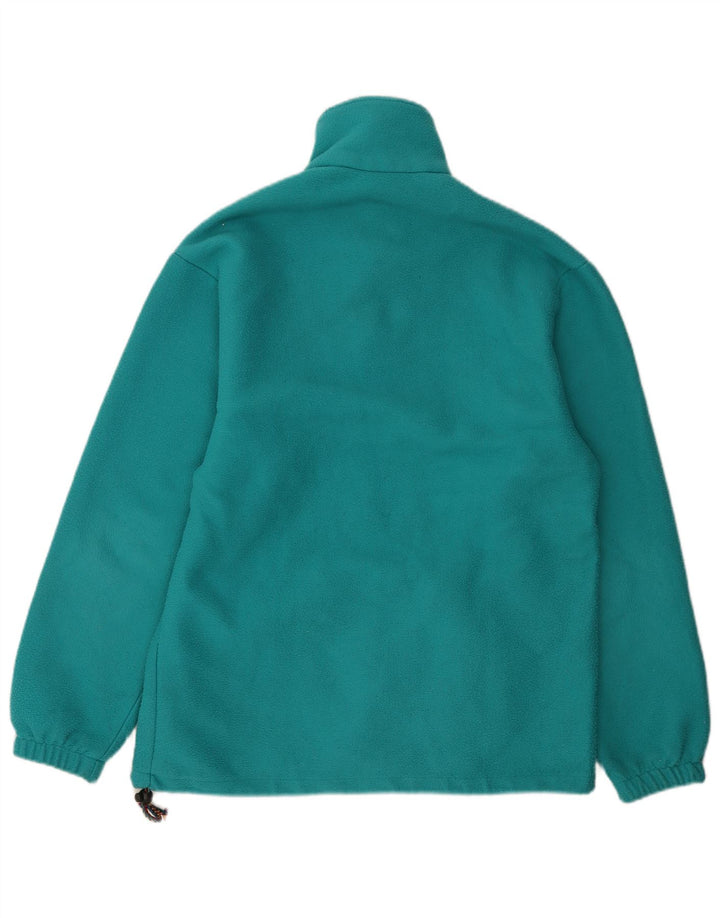 Basic Pull polaire à col boutonné pour homme en polyester géométrique turquoise moyen