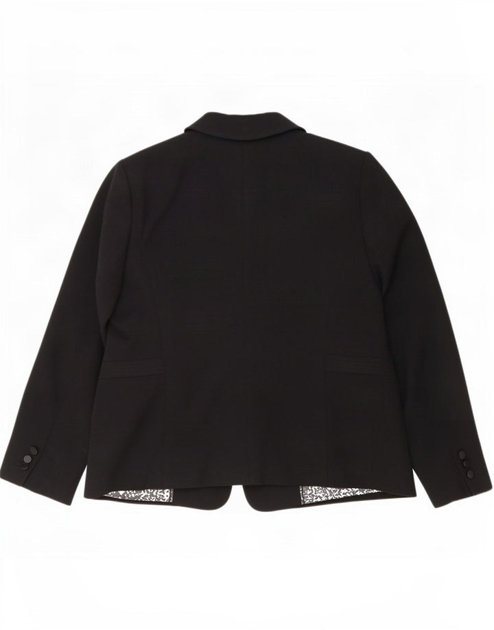 Marks & Spencer Veste blazer 1 bouton pour femme UK 20 2XL Noir Polyester