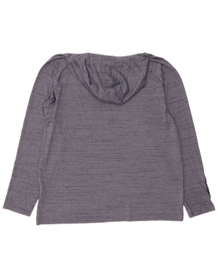 UNDER ARMOUR Heat Gear Haut à capuche à manches longues pour homme Bleu marine moucheté