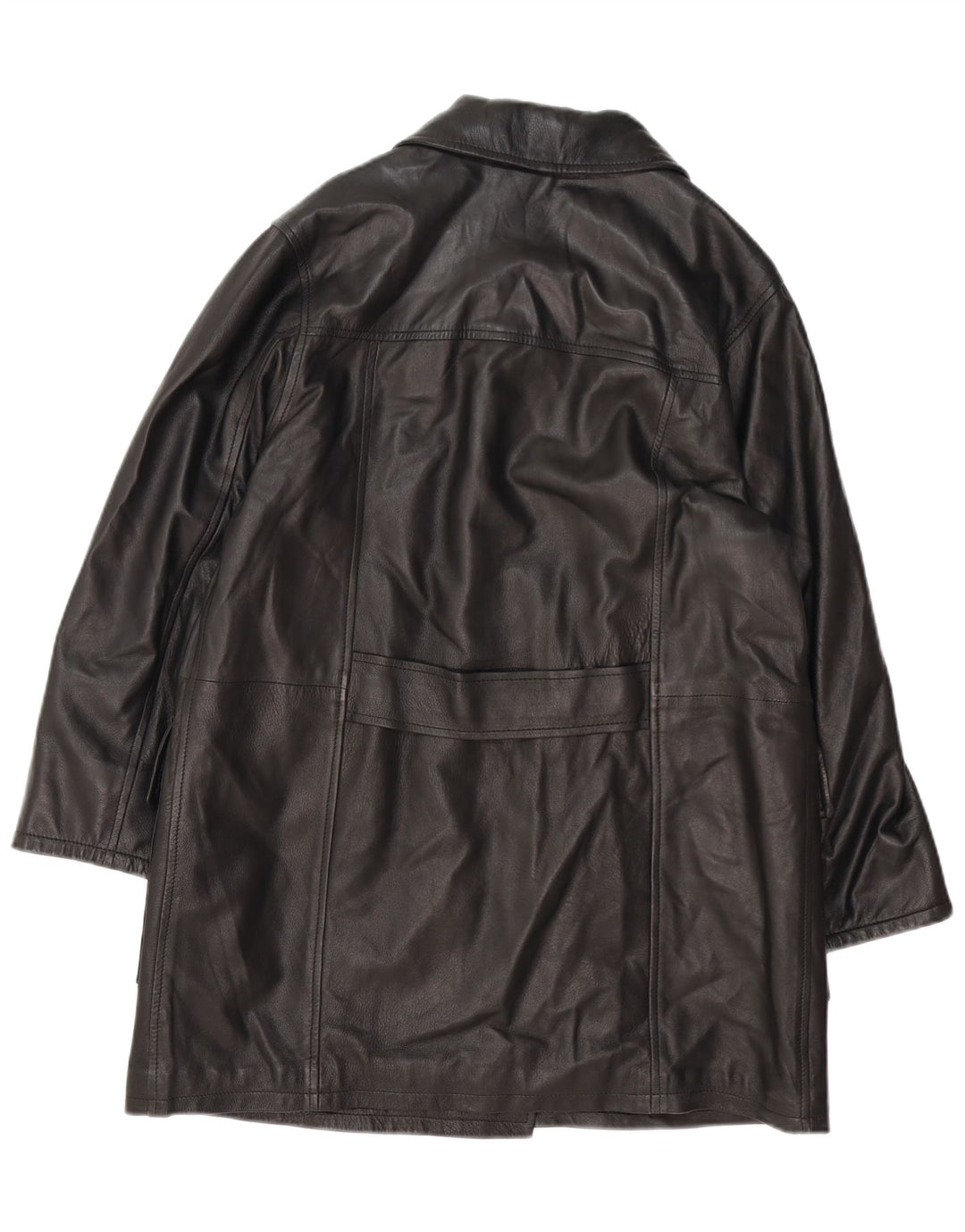 vintage Femme Oversize Double Breasted Manteau IT 42 Moyen Noir