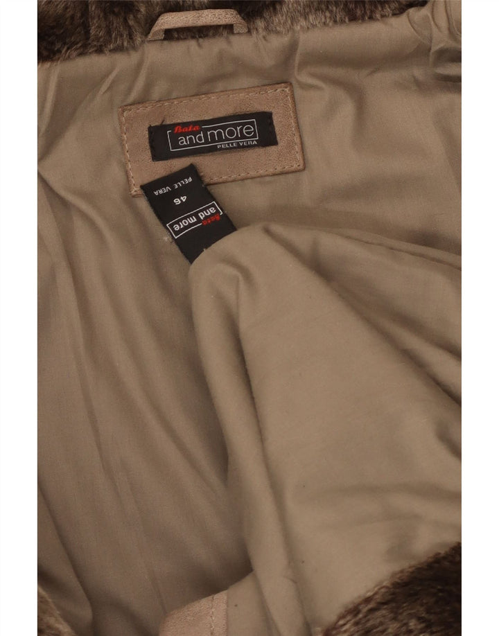 Bata and More Veste à capuche en daim pour femme IT 46 Grand cuir beige