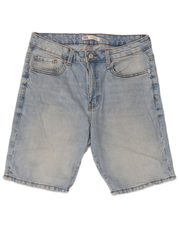 Zara Short en jean pour homme EU 42 Large W32 Bleu Coton