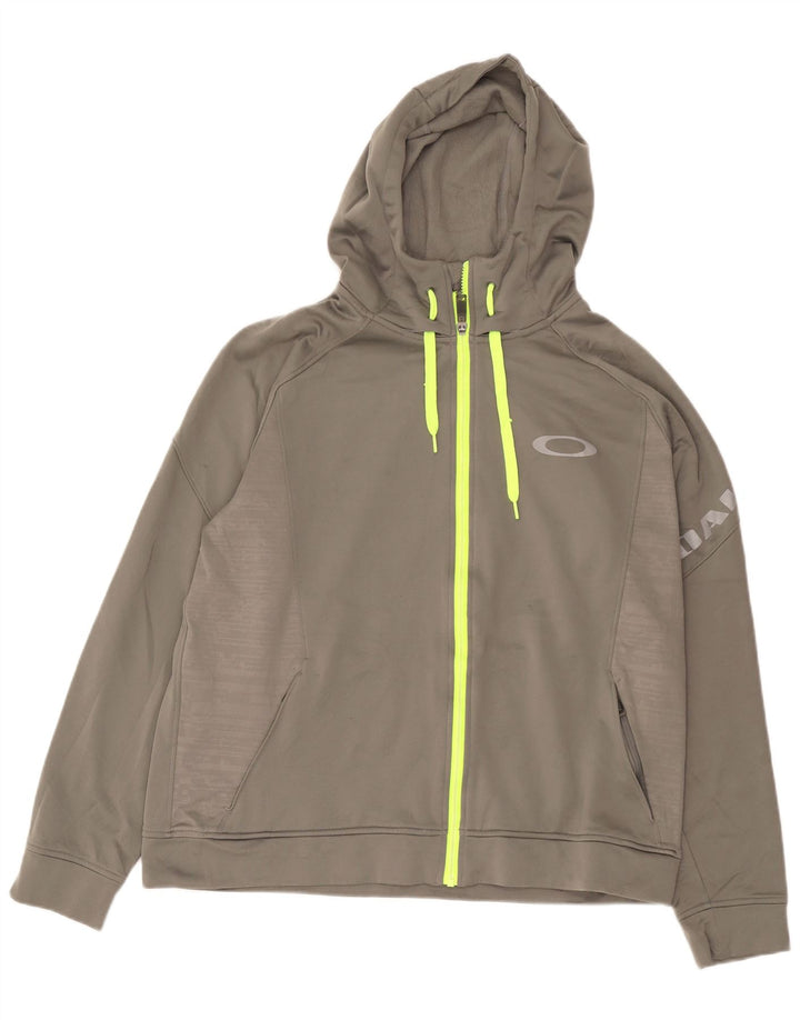 Oakley Pull à capuche graphique zippé pour homme XL Gris
