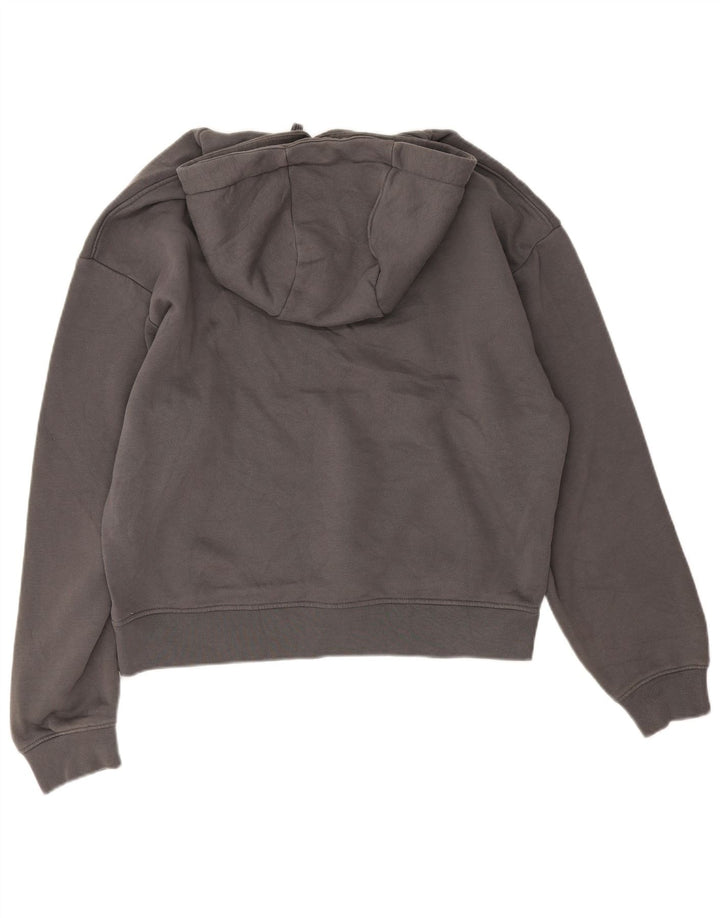 Zara Pull À Capuche Homme Gris Moyen Coton