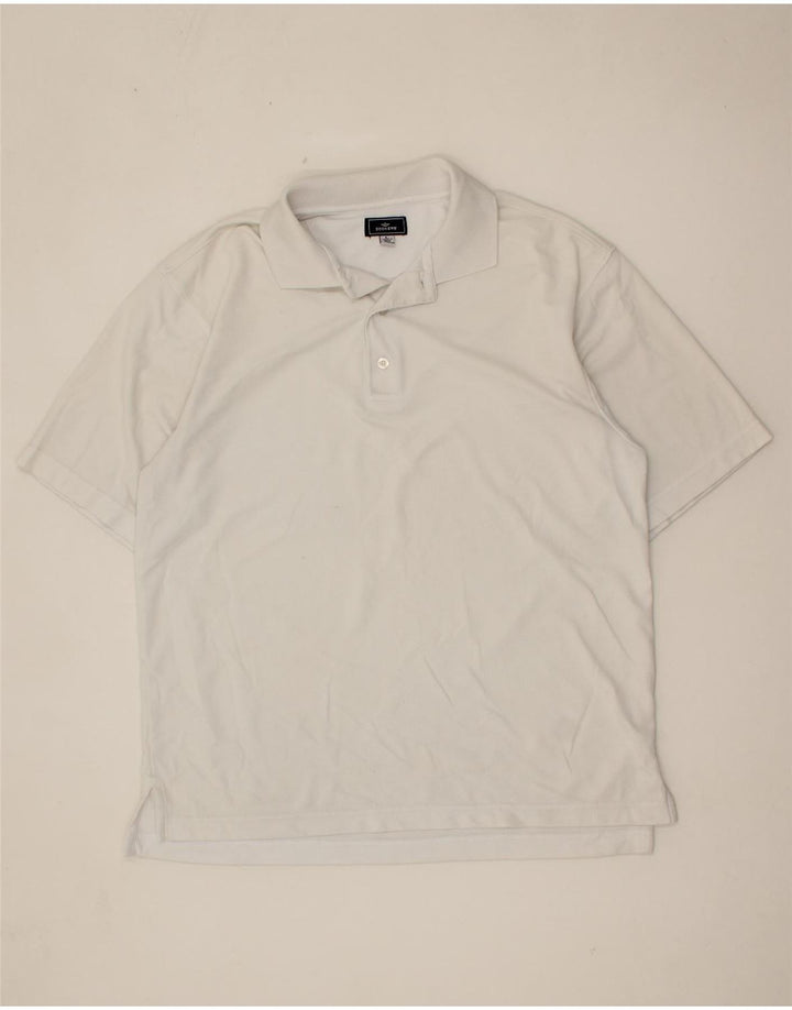 DOCKERS Mens Polo Shirt Large White Polyester Vintage Dockers and Second-Hand Dockers from Messina Hembry 