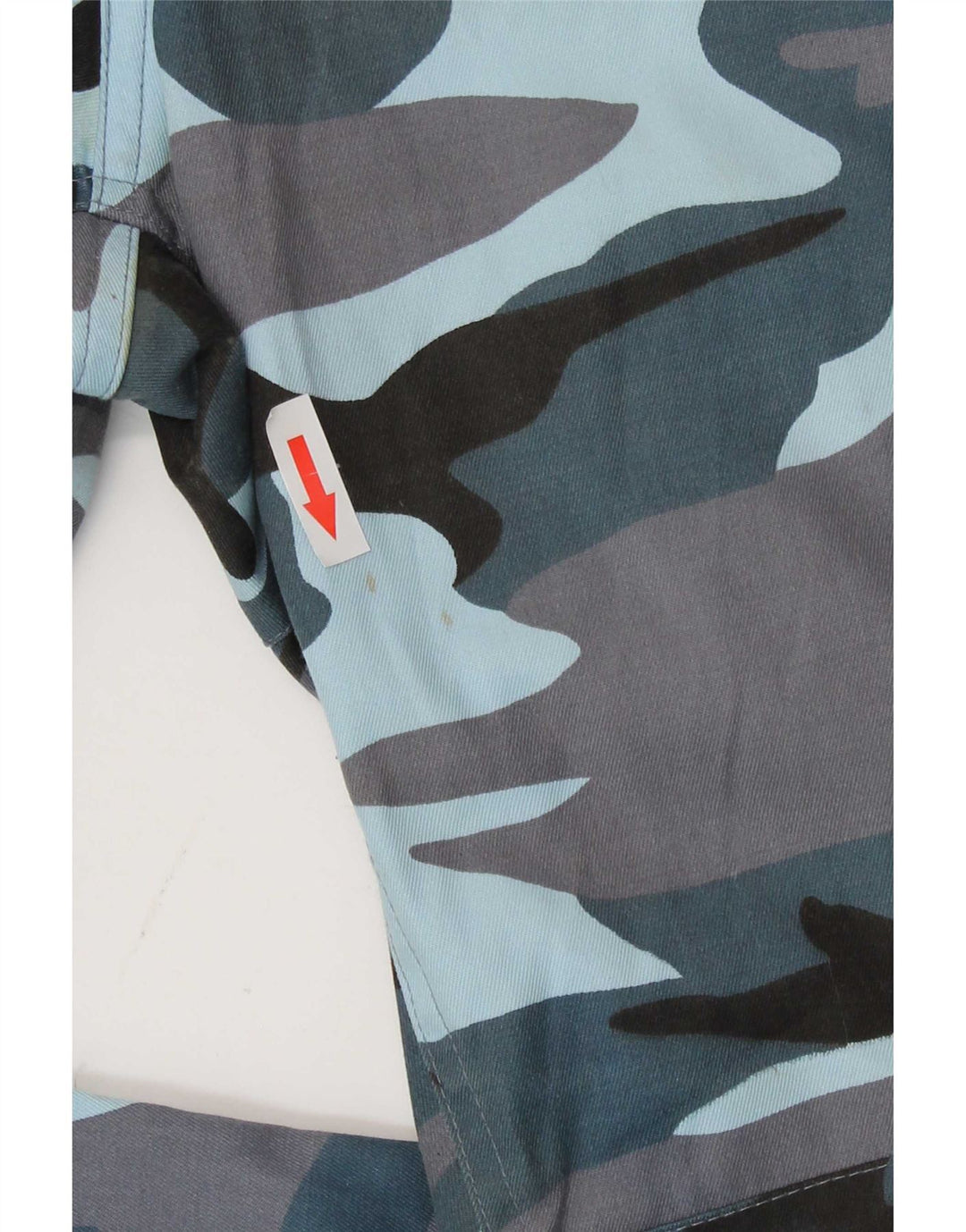 Pantalon Cargo Vintage Homme Coupe Régulière W30 L32 Bleu Camouflage Polyester