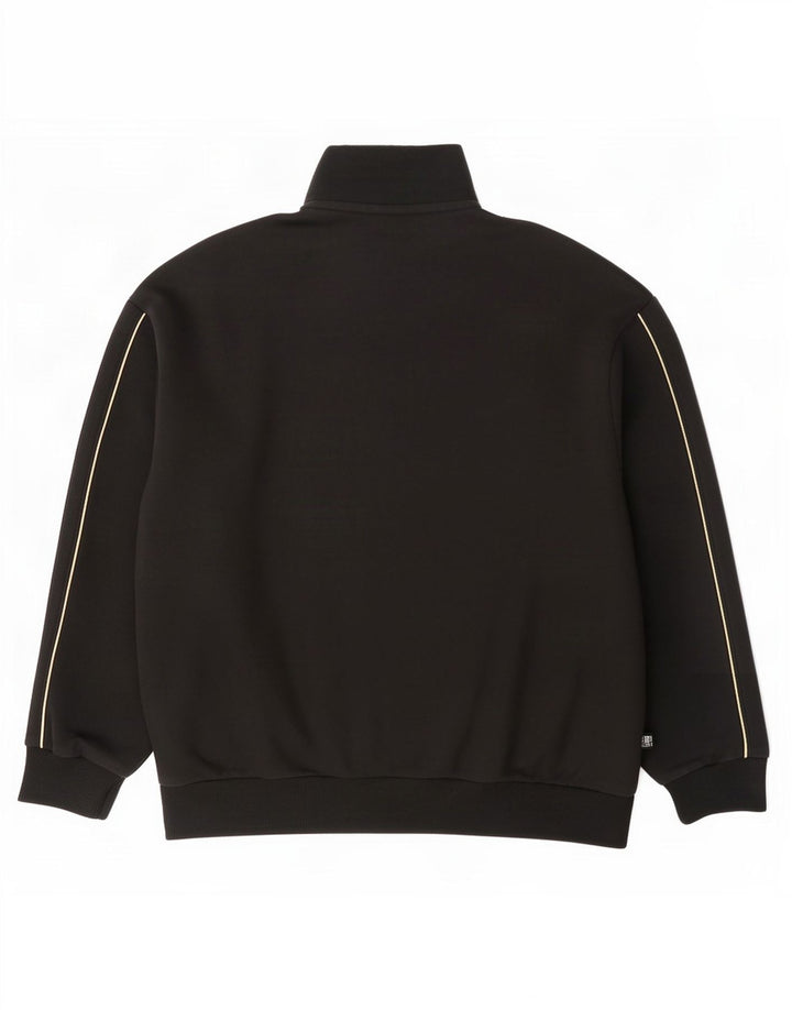 Puma Sweat-shirt à col zippé pour homme Petit noir Coton