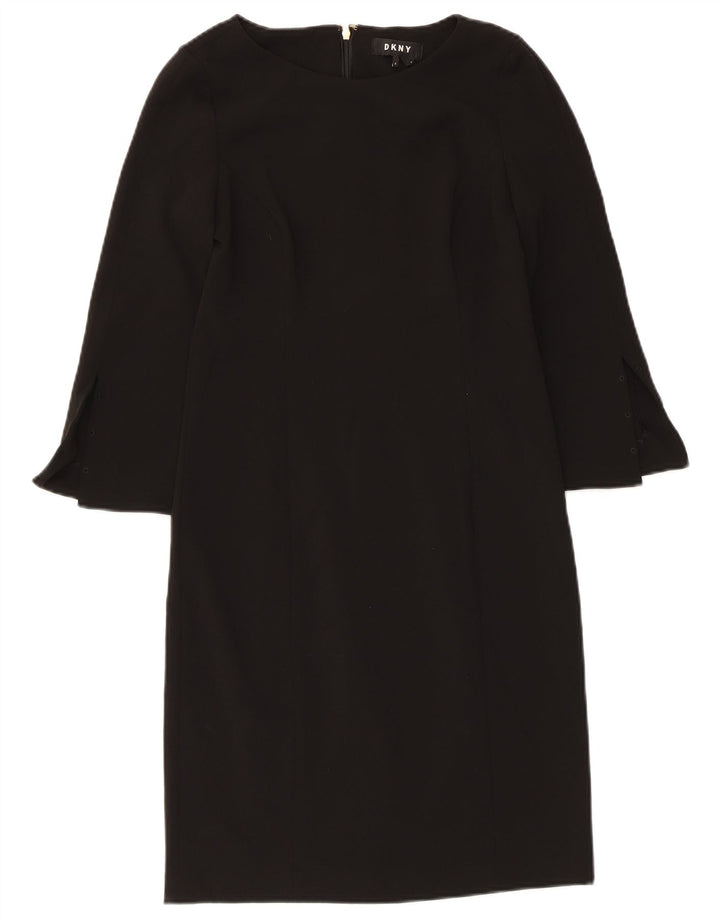 Dkny Robe fourreau à manches 3/4 pour femme US 2 XS Noir Polyester