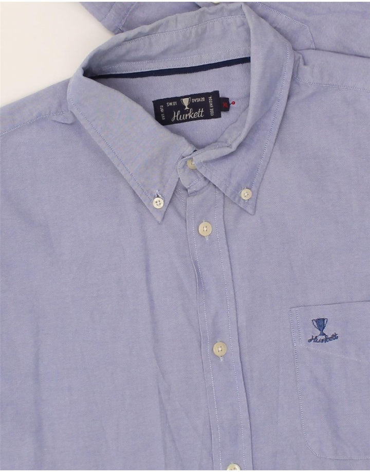 VINTAGE Mens Shirt XL Blue Cotton Vintage Vintage and Second-Hand Vintage from Messina Hembry 