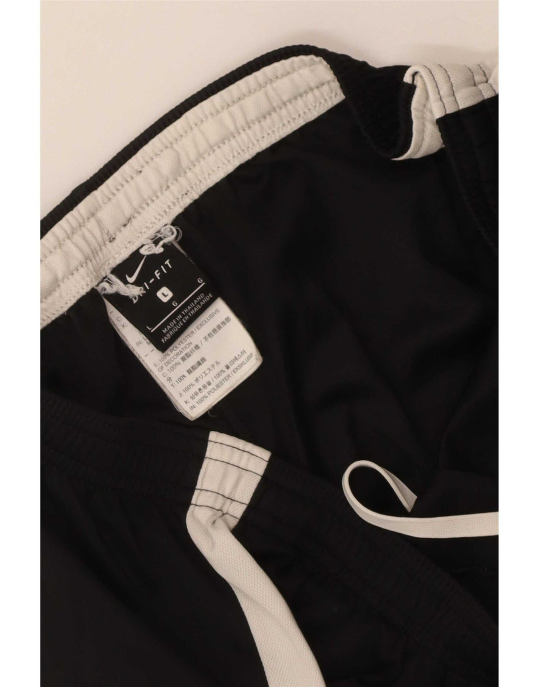 Nike Pantalon de survêtement Dri Fit pour homme Taille L en polyester color block noir