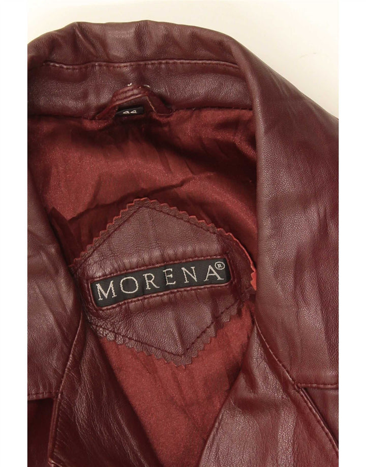 Morena Manteau en cuir pour femme EU 44 XL Bordeaux