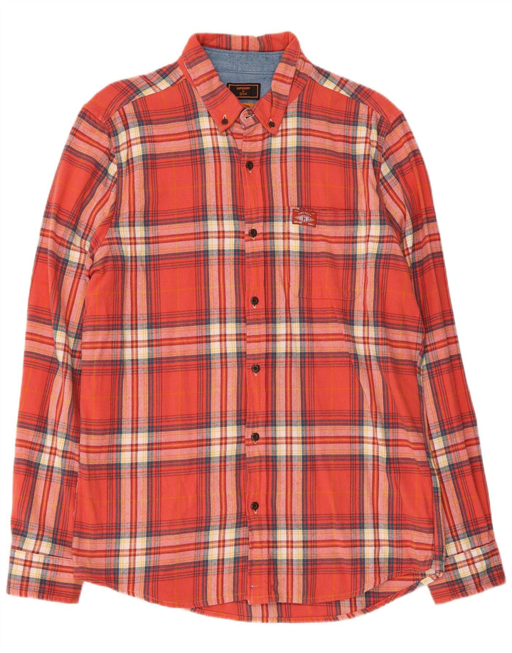Superdry Chemise Flanelle XL Rouge Carreaux Coton Homme