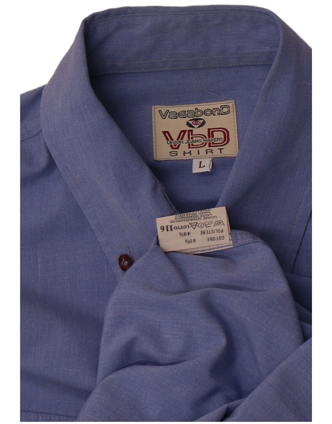 Chemise Homme Vagabond Large Bleu Coton