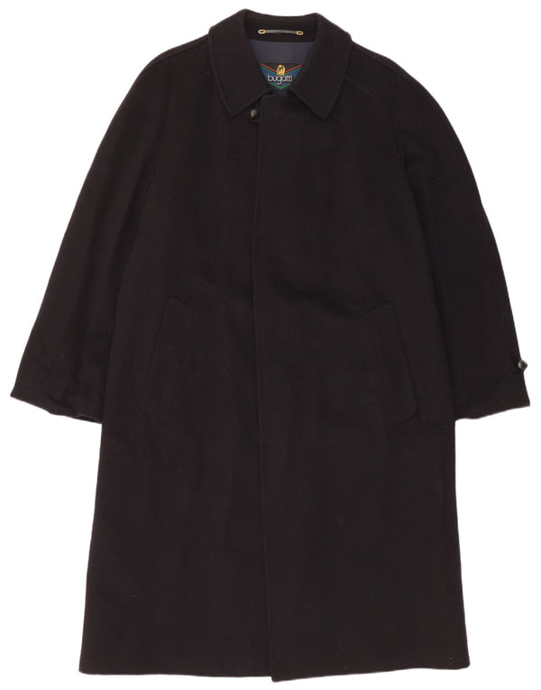 Bugatti Mens Overcoat UK 40 Large Navy Blue New Wool
