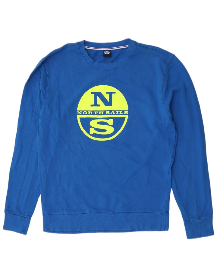 North Sails Sweat-shirt graphique pour homme en coton bleu Taille L