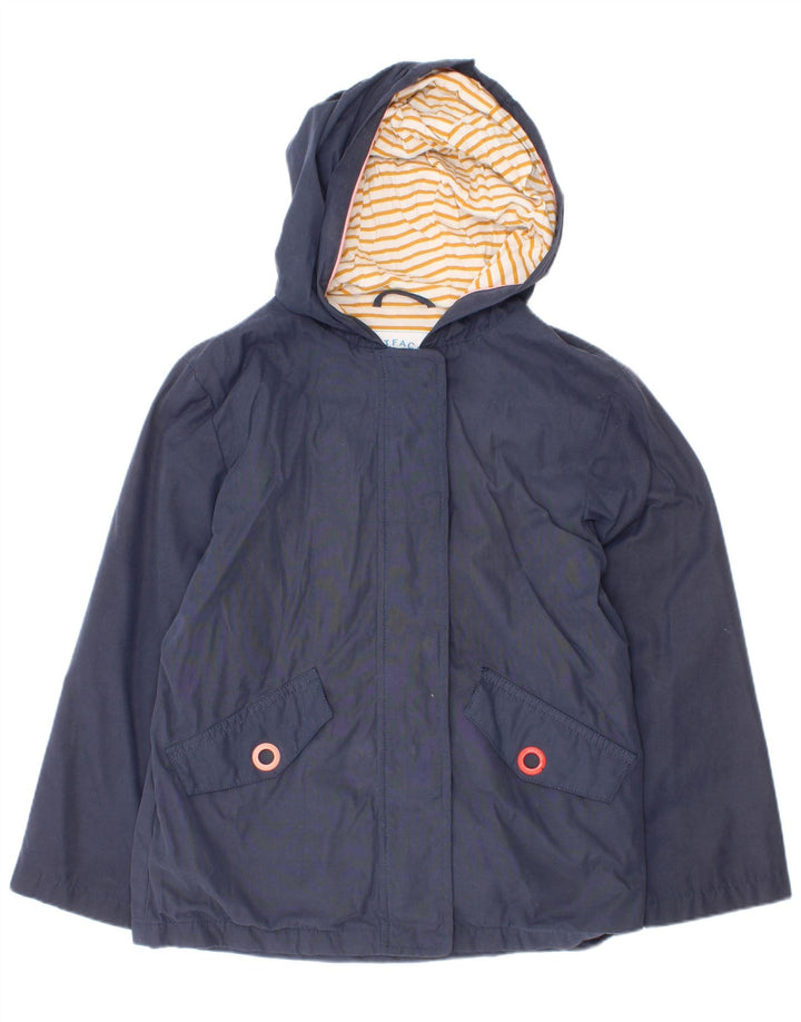 Veste de pluie à capuche Fat Face pour fille 7-8 ans Bleu marine Polyester