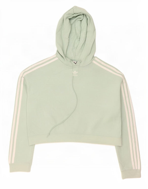 Adidas Pull à capuche surdimensionné pour femme UK 6 XS Vert Coton