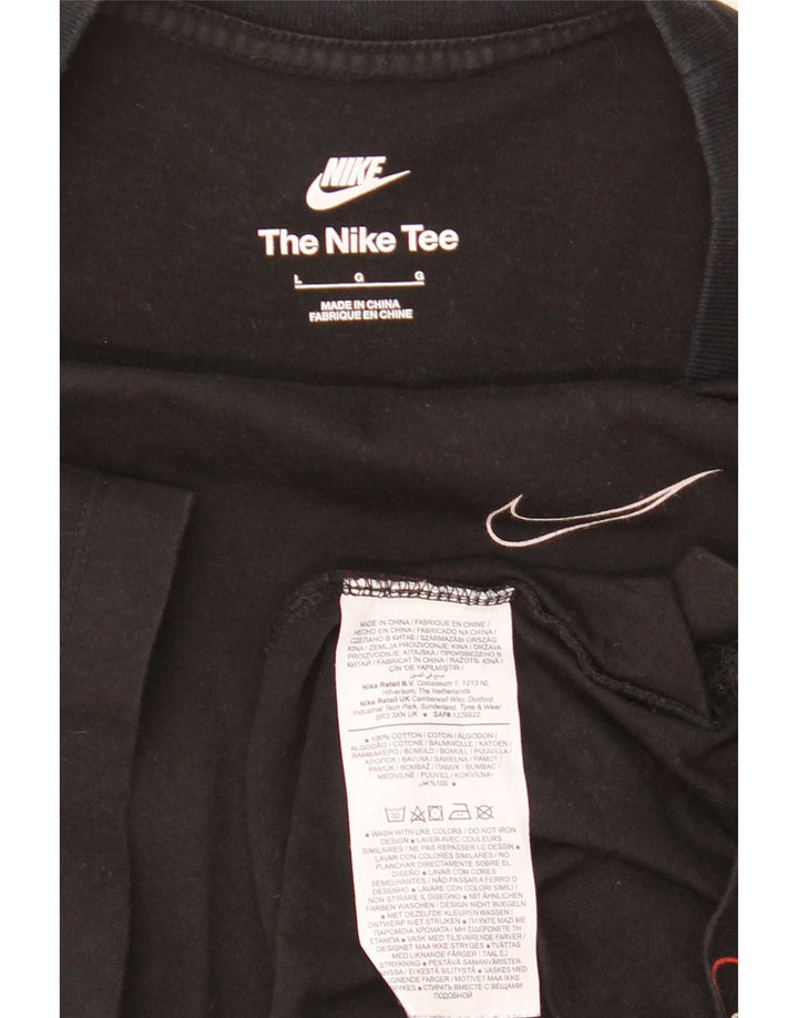 Nike T-shirt graphique pour homme en coton noir Taille L