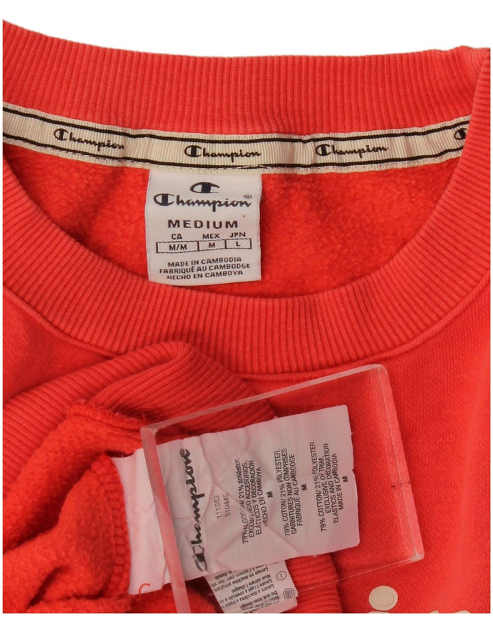 Champion Sweat-shirt graphique pour femme UK 12 Rouge moyen Coton