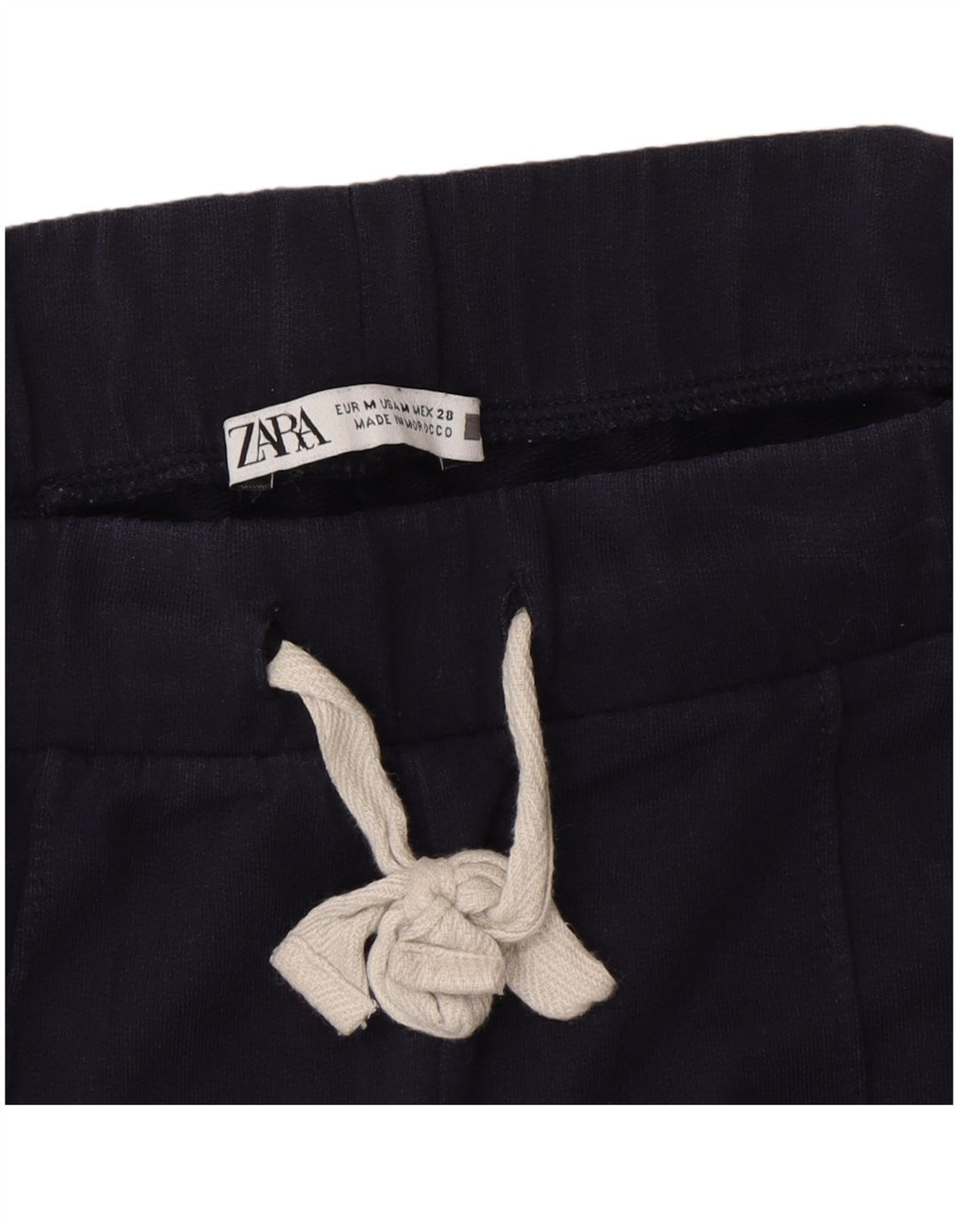 Zara Pantalon de survêtement pour femme UK 12 Medium Navy Blue Colourblock