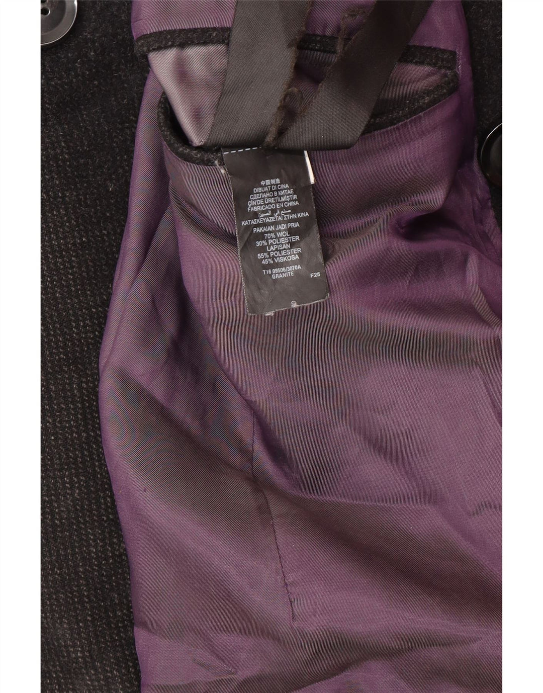 Marks & Spencer Caban pour homme UK 38 Laine noire moyenne