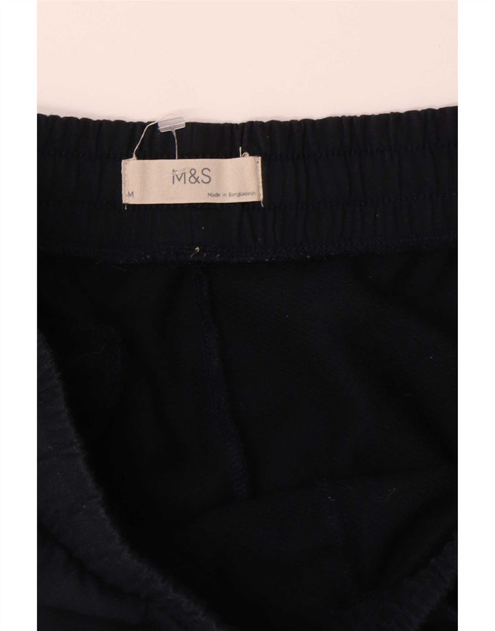 Marks & Spencer Pantalon de survêtement pour femme UK 44 Bleu marine moyen Coton