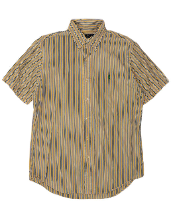 Polo Ralph Lauren Chemise à manches courtes homme en coton rayé jaune moyen