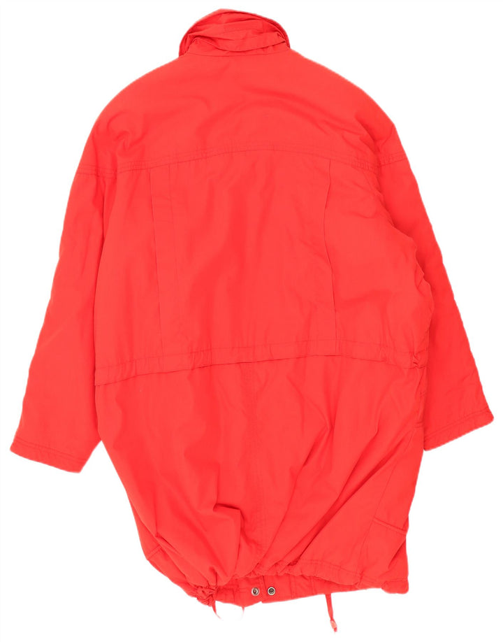 manteau rembourré femme vintage UK 22 3XL Polyester rouge