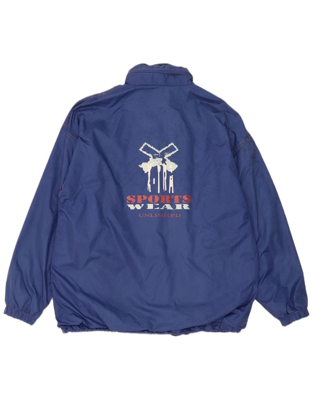 Essential Veste de pluie à capuche graphique pour homme UK 40 Large Bleu Polyamide