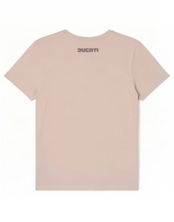 Ducati T-shirt graphique pour femme UK 14 Grand coton blanc