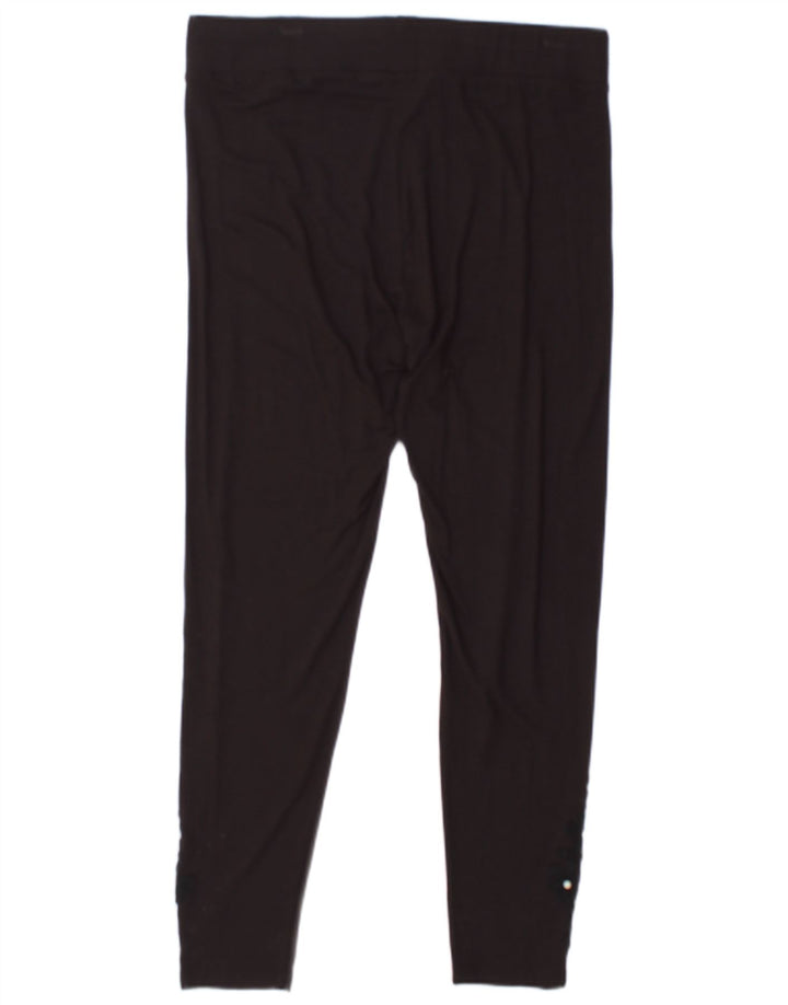 MARKS & SPENCER Leggings Femme UK 16 Large Noir Viscose