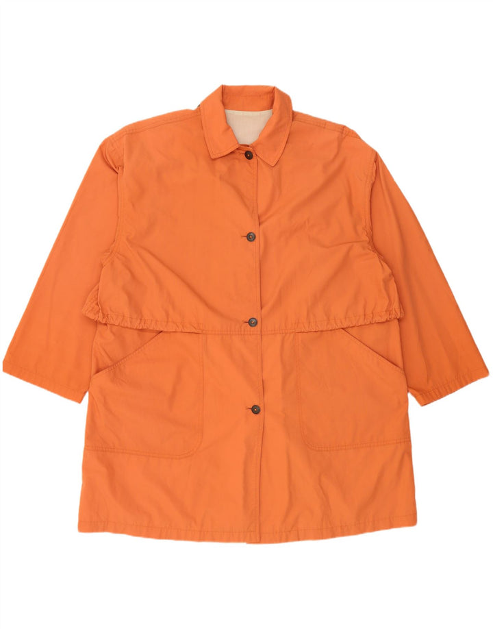 imperméable femme vintage UK 18 XL Orange Polyester