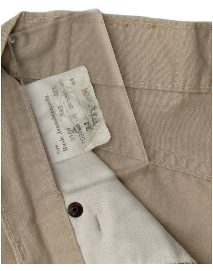 MUSTANG Mens Casual Shorts W34 Large  Beige Cotton