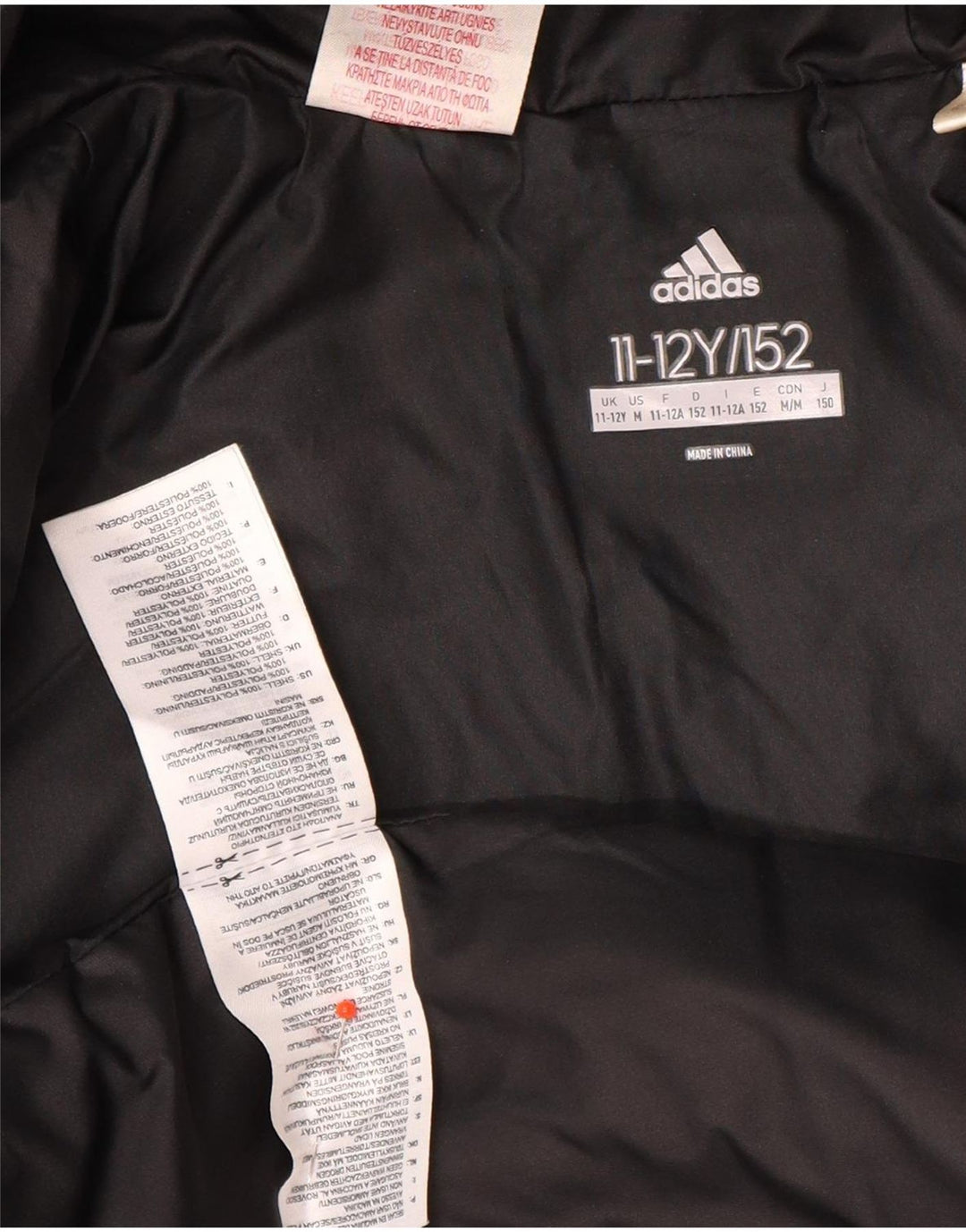 Veste matelassée à capuche Adidas Garçon 11-12 ans Noir Polyester