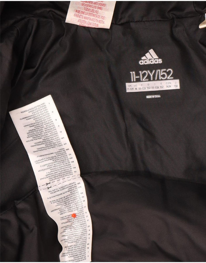 Veste matelassée à capuche Adidas Garçon 11-12 ans Noir Polyester