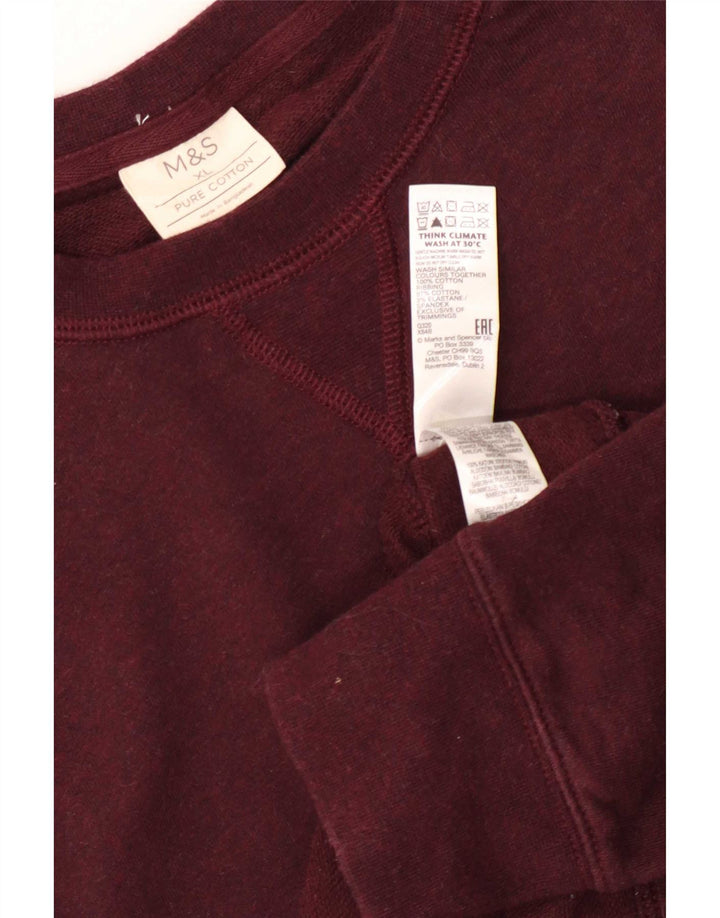 Marks & Spencer Sweat-shirt pour homme XL en coton bordeaux