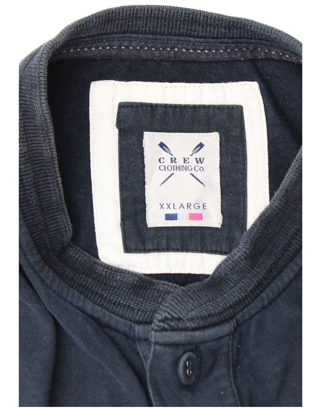 CREW CLOTHING Polo Homme 2XL Bleu Marine Coton