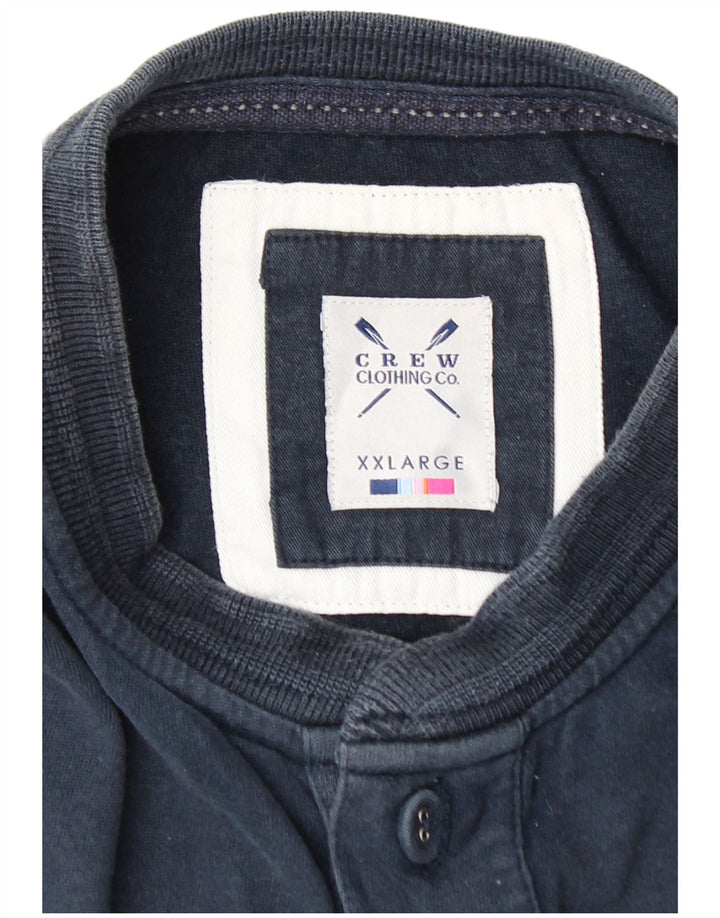 CREW CLOTHING Polo Homme 2XL Bleu Marine Coton