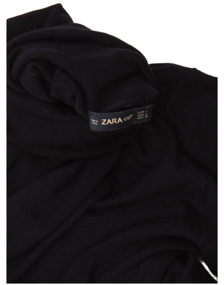 Zara Pull col roulé pour femme UK 14 Large Bleu marine