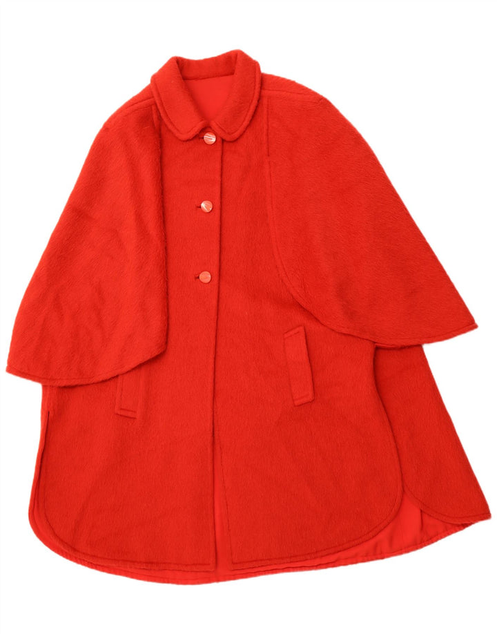 Manteau Poncho Femme Vintage Taille Unique Rouge